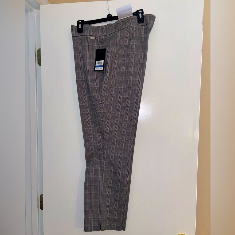 NWT Jones New York Plaid Slim Ankle Trousers. Sz. XL